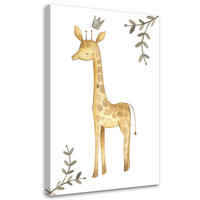 WANDBILD giraffe für kinder - Orange, Textil (40/60cm) - Feeby