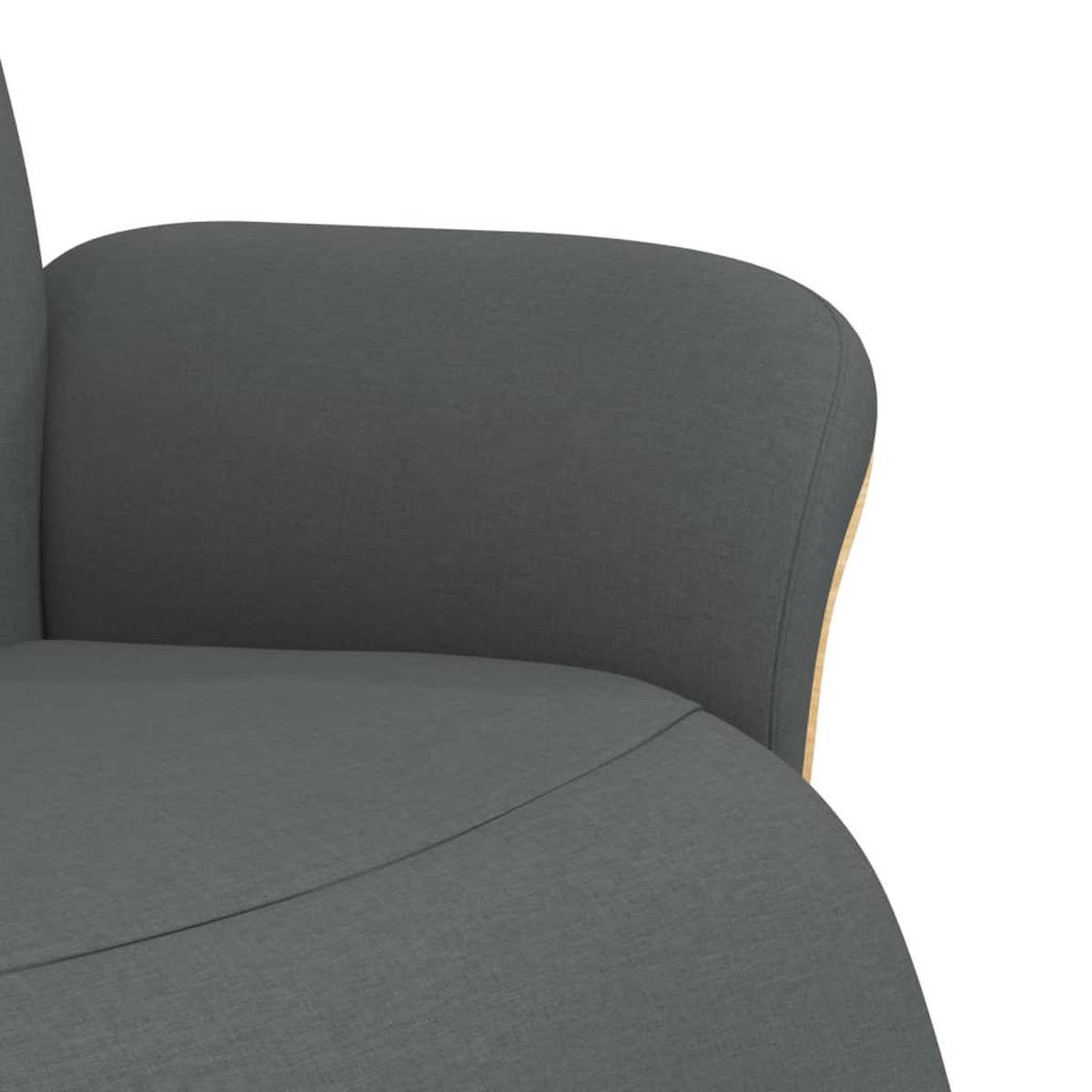 RELAXSESSEL Mit Fussteil Dunkelgrau Stoff - Grau, Textil (87/104.5/79cm) - vidaXL