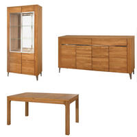 ESSZIMMER-SET Latina Honig Eiche 3-Teilig - Honigeiche/Braun, Holz (42/270/200cm) - Feldmann-Wohnen