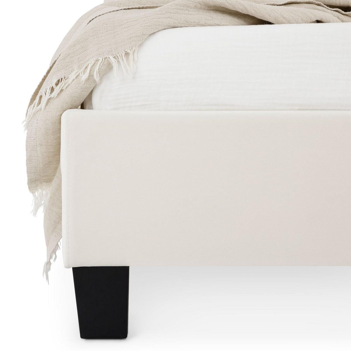 POLSTERBETT LASHIO 120x200 cm - Creme, Textil (120/200cm) - IDIMEX