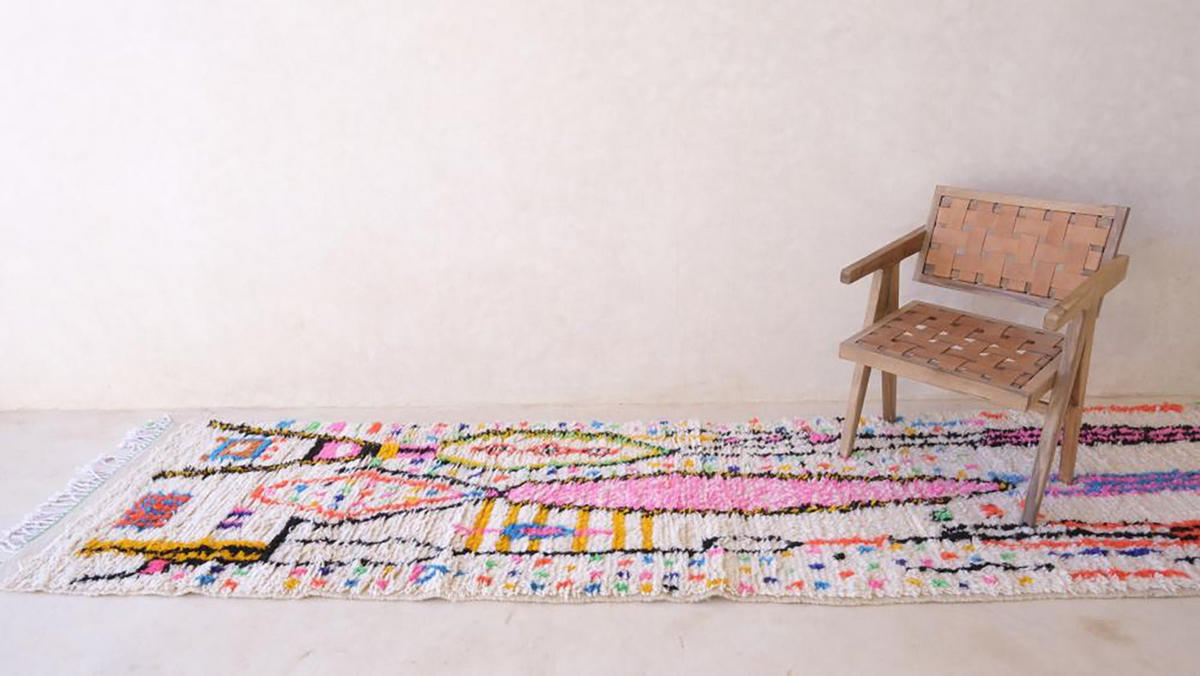 BERBERTEPPICH Teppichläufer aus Marokko Pop 140x 200 cm - Multicolor, Naturmaterialien (140/200cm) - AFK Living