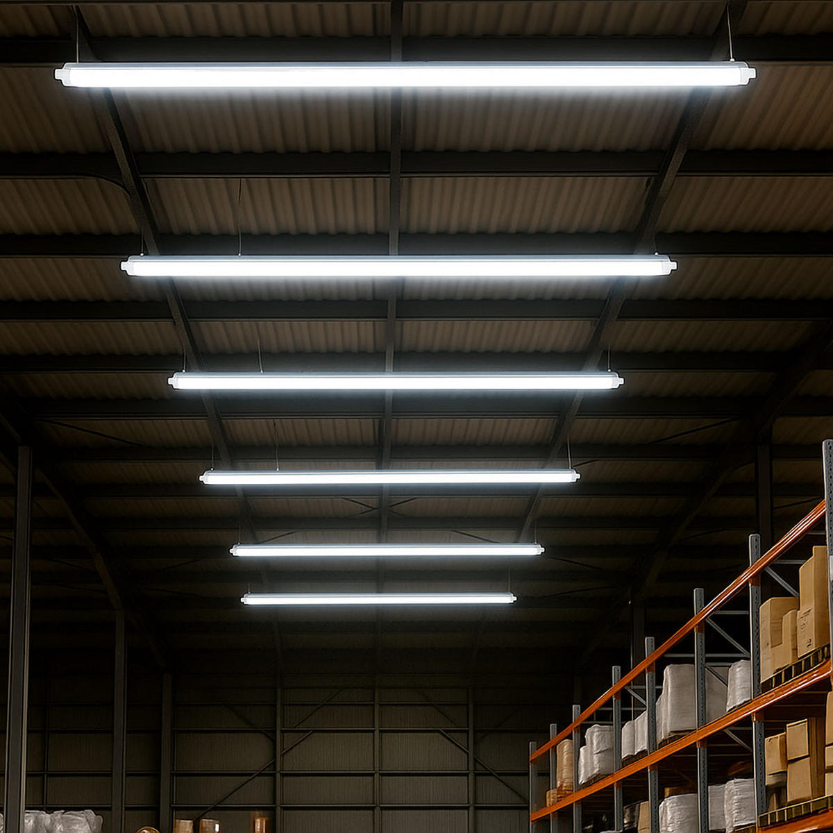 LED DECKENLEUCHTE Weiß Kunststoff - Weiß, Kunststoff (150/6.5/5.8cm)