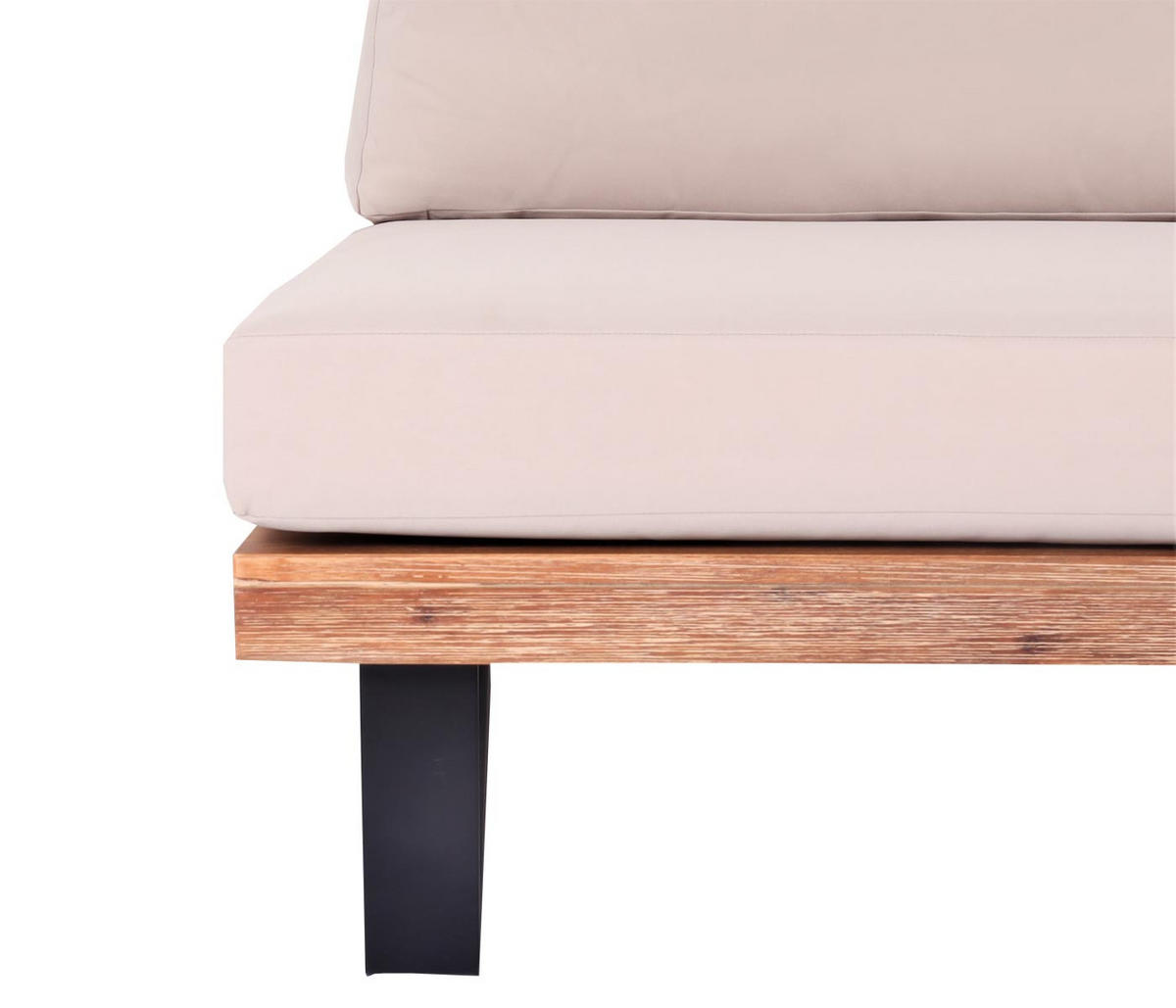 LOUNGE-SESSEL Schwarz, Beige - Beige/Schwarz, Holz (82/75/82cm) - MCW