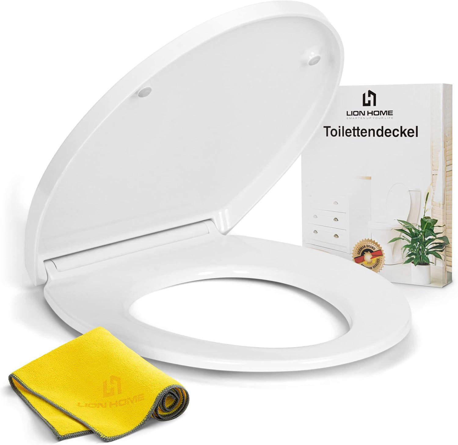 Lion Home Toilettensitz Weiß 37x46x46 cm