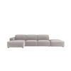 ECKSOFA Cursal L-Form, Stoff Salvador, Grau + Hocker, Links - Grau, Holz (341/166cm) - Kaiser Möbel
