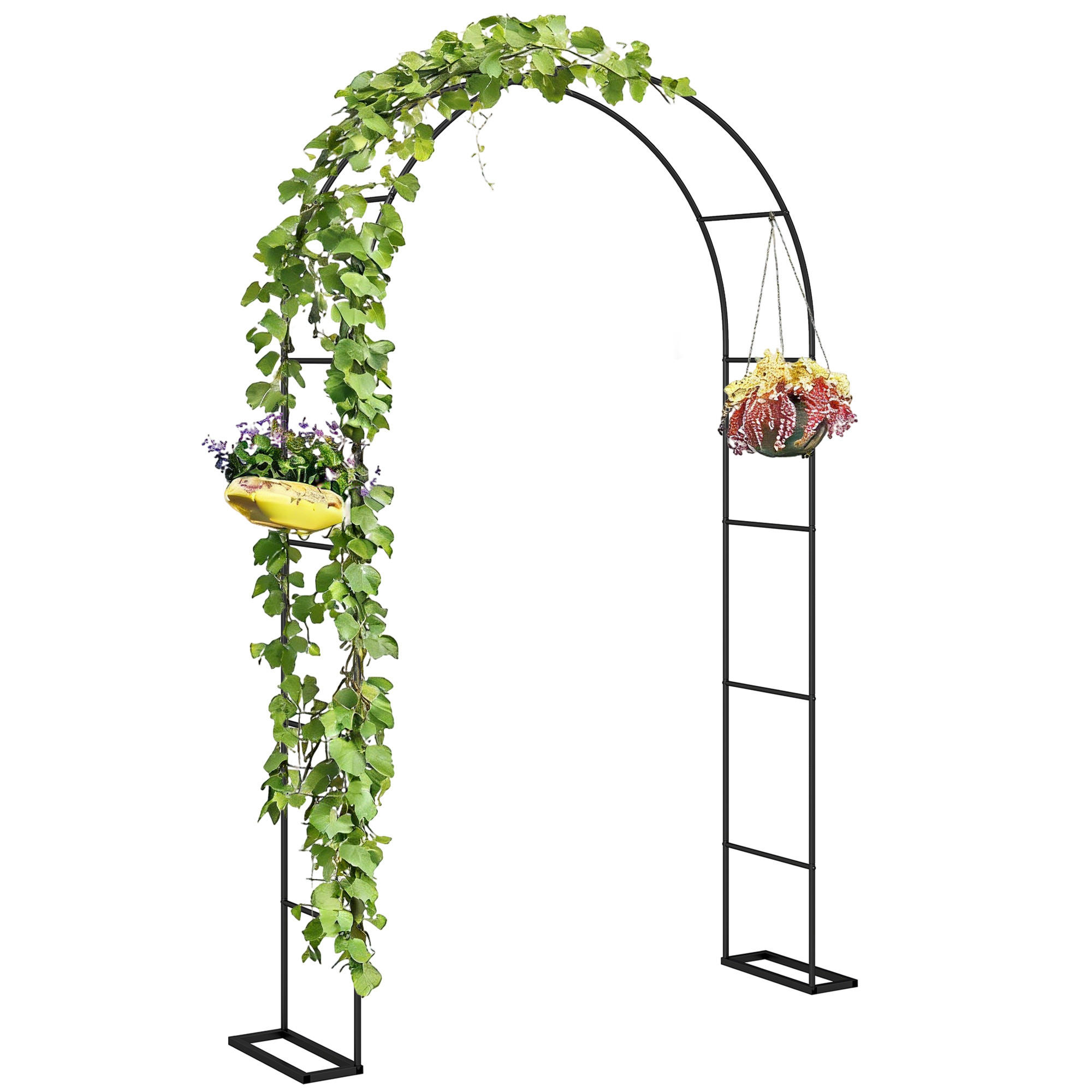GARTENBOGEN,METALL Hochzeit Event,schwarz - Schwarz, Metall (23/12/62cm) - Vallsero