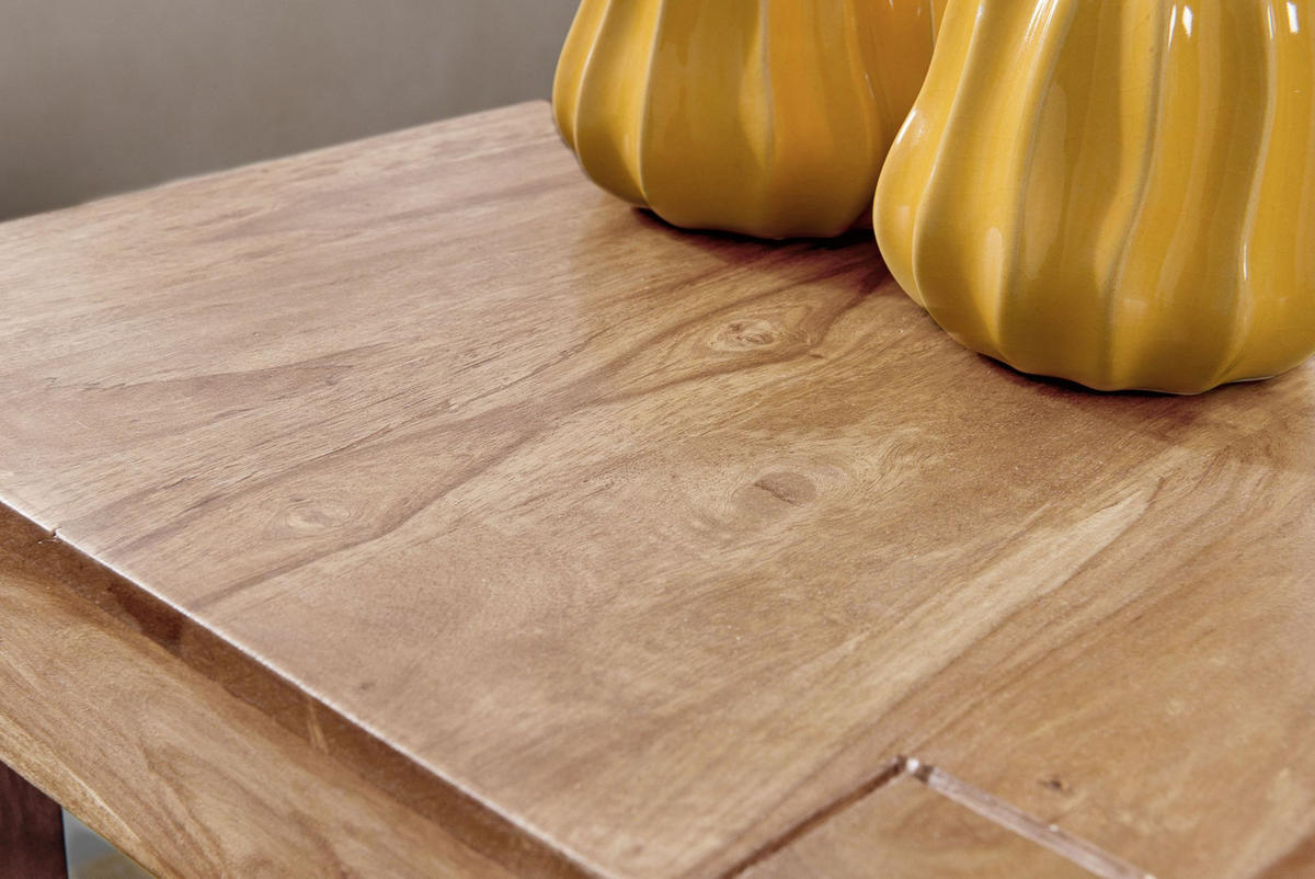 BEISTELLTISCH 3er Set Massivholz Landhausstil MUMBAI, Akazie 36x50x45 cm - Akaziefarben, Holz (50/36/45cm) - KADIMA DESIGN