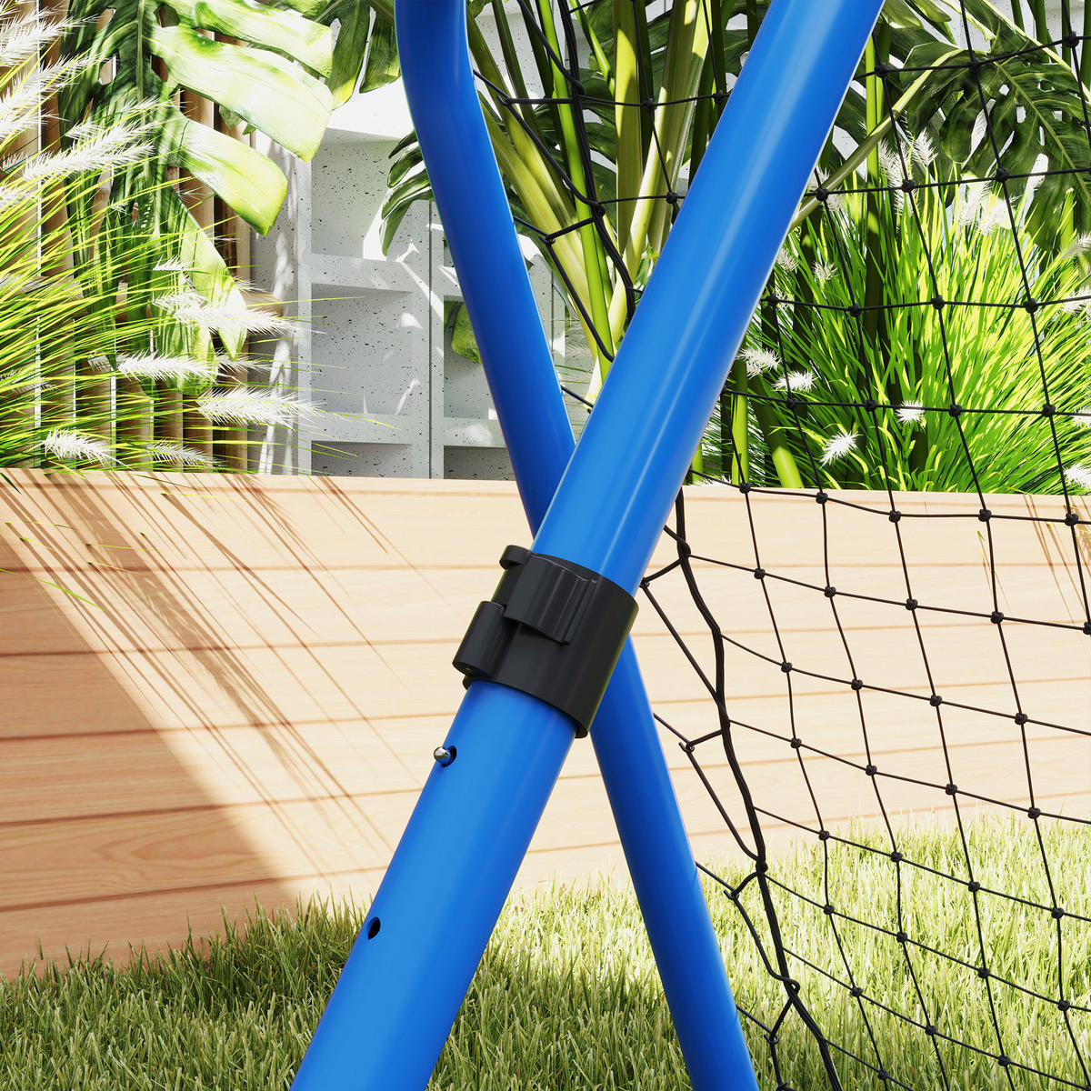 REBOUNDER für Fussball DE-10452 5-fach verstellbar, klappbar Blau - Blau, Metall (84/78cm) - ComfortXL