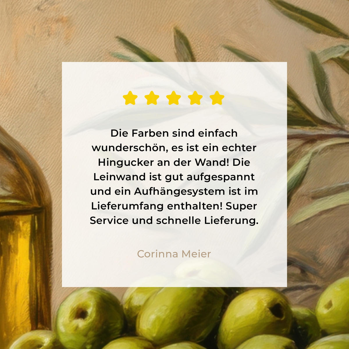 LEINWANDBILD Oliven - Stilleben - Vintage 20x30 cm - Olivgrün, Textil (20/30cm) - MuchoWow