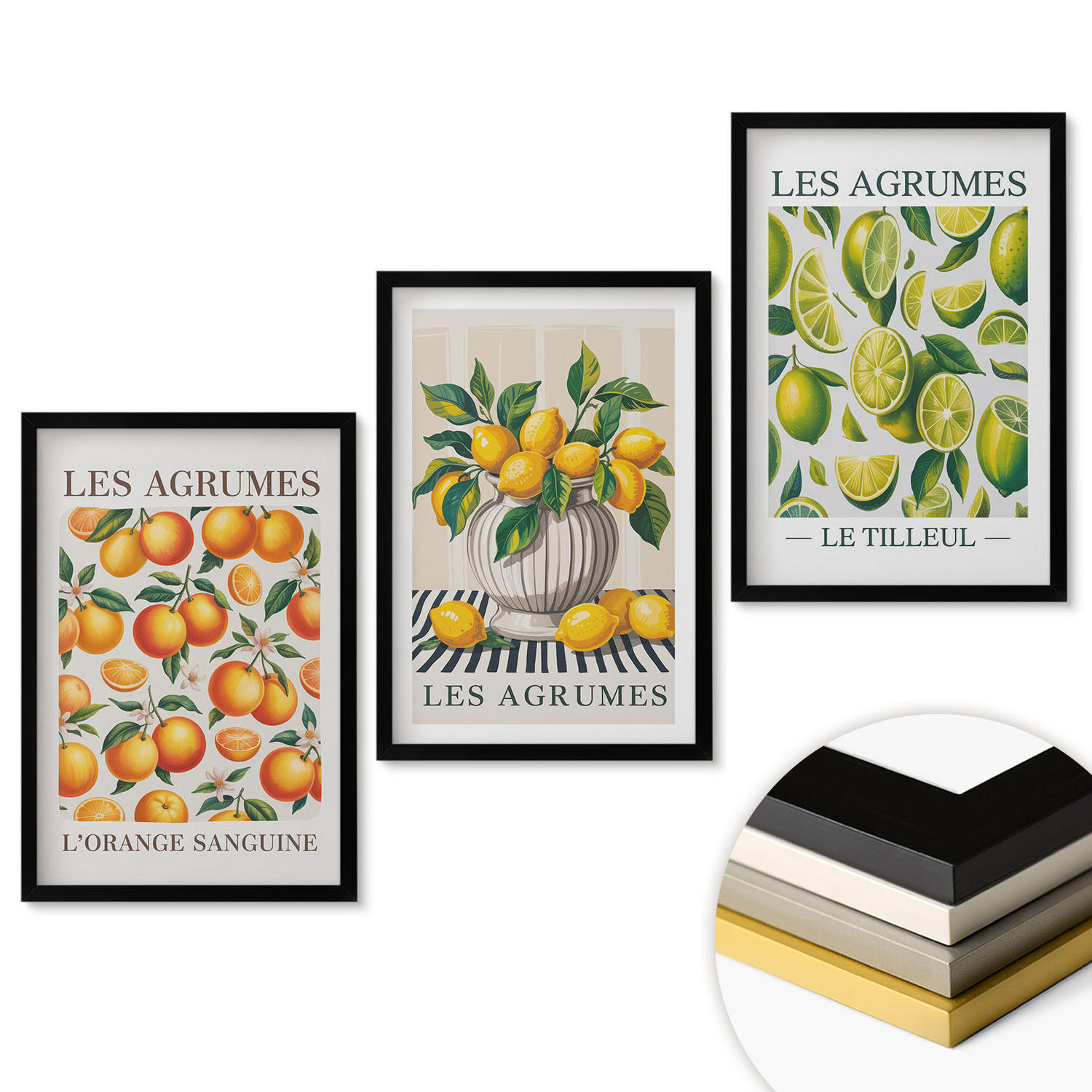 ArtPrintCave Wandbilder Schwarz 40x60 cm