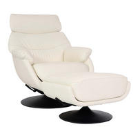 RELAXSESSEL MIT HOCKER Cremeweiß - Weiß, Textil (78/99/80cm) - MCW