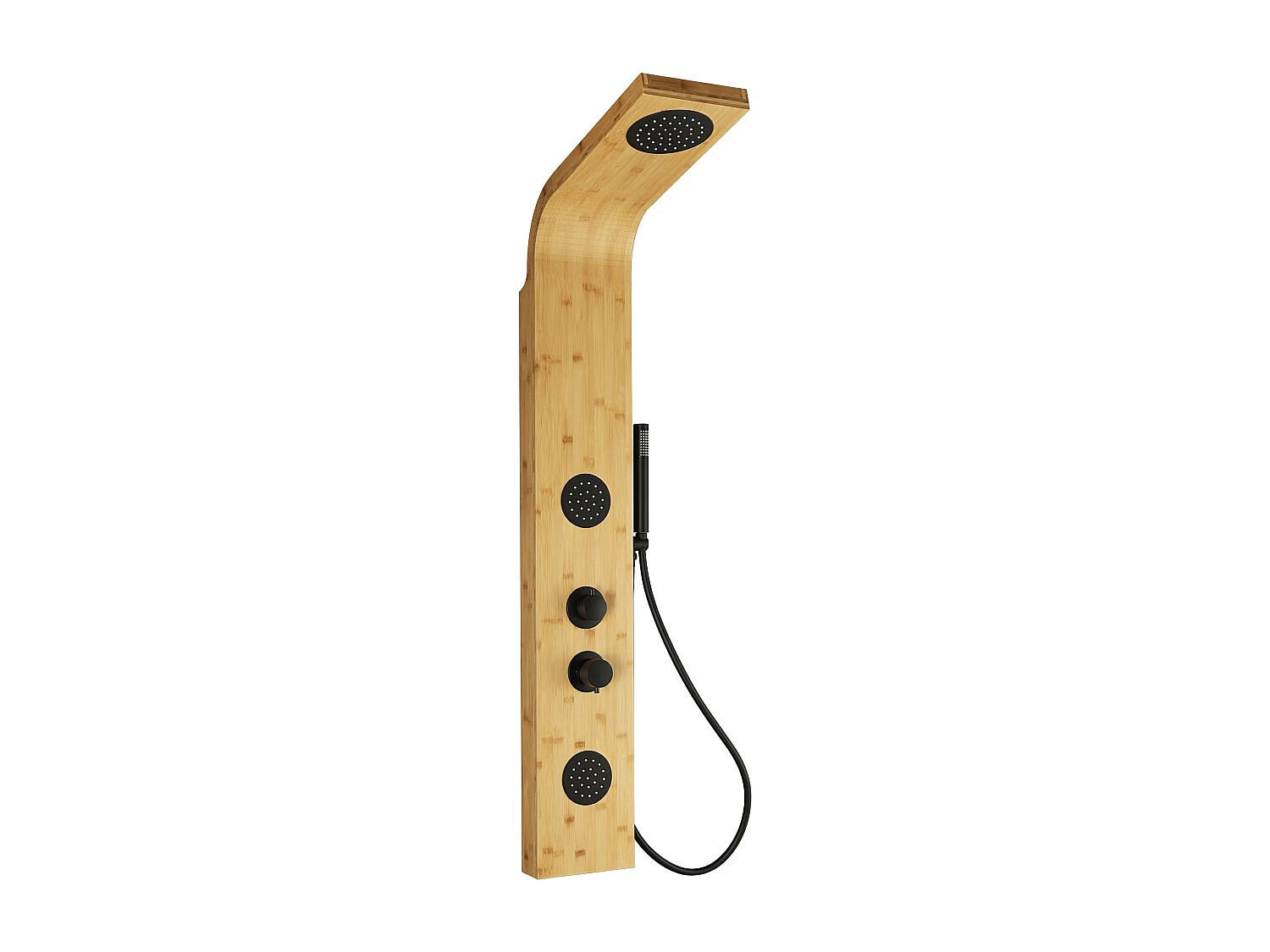 DUSCHSÄULE - 20 cm x 53 cm - holz - naturfarben hell Nevola - Naturfarben, Holz (20/140/53cm) - Vente-Unique