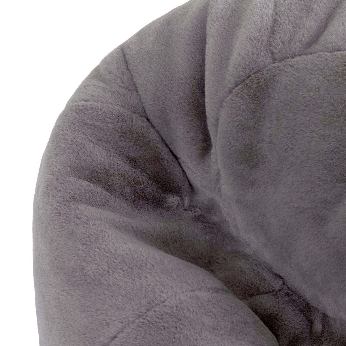 SITZSACK Kingston Kaninchenkunstfell - Grau, Textil (85/50/85cm) - icon