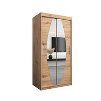 SCHWEBETÜRENSCHRANK 200/100/62 2-türig - Silberfarben/Eiche Artisan, Holz/Kunststoff (100/200/62cm) - MÖBEL KRYSPOL