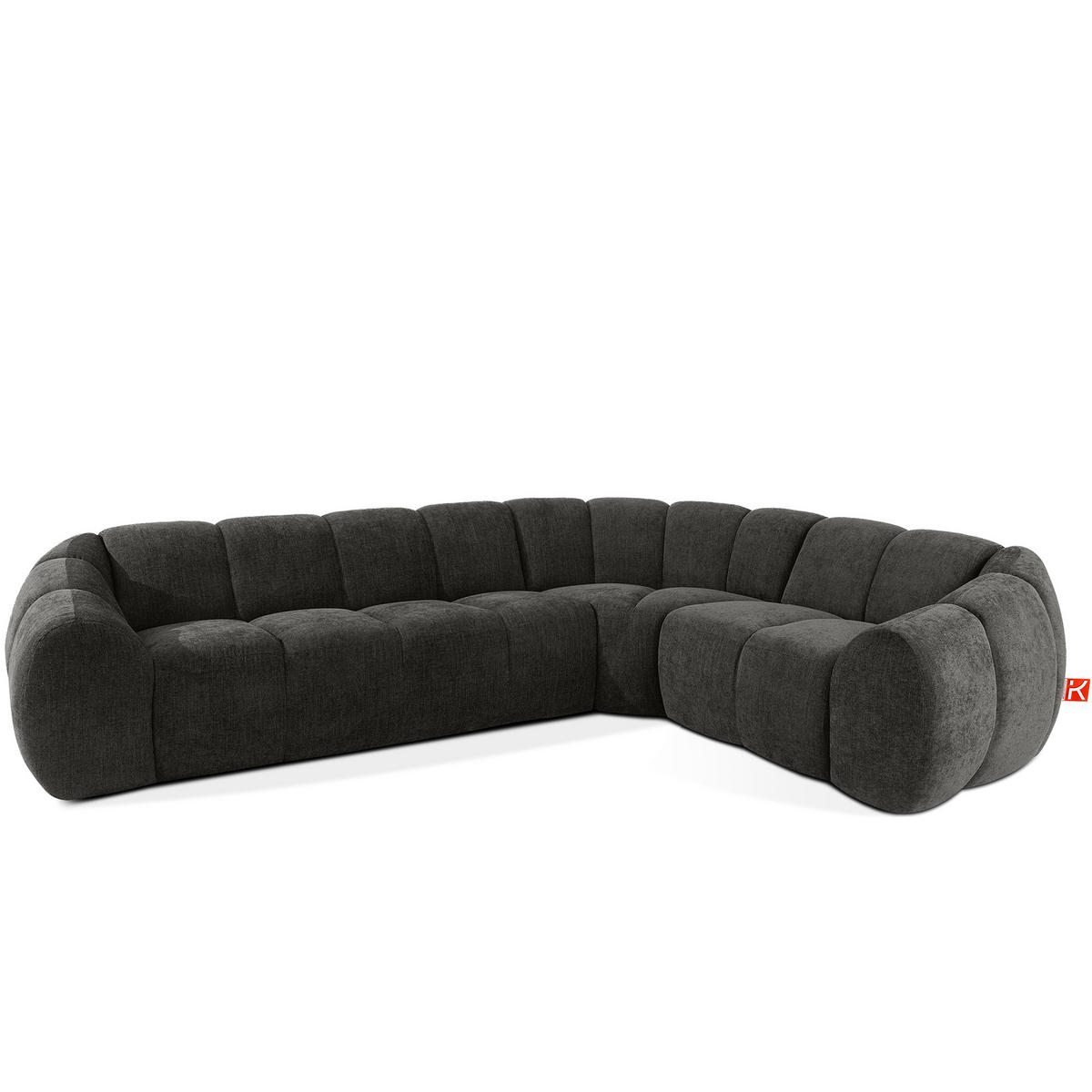 ECKSOFA RECHTS FLAVA, Graphitfarben - Graphitfarben, Holz/Holzwerkstoff (310/230cm) - KONSIMO®