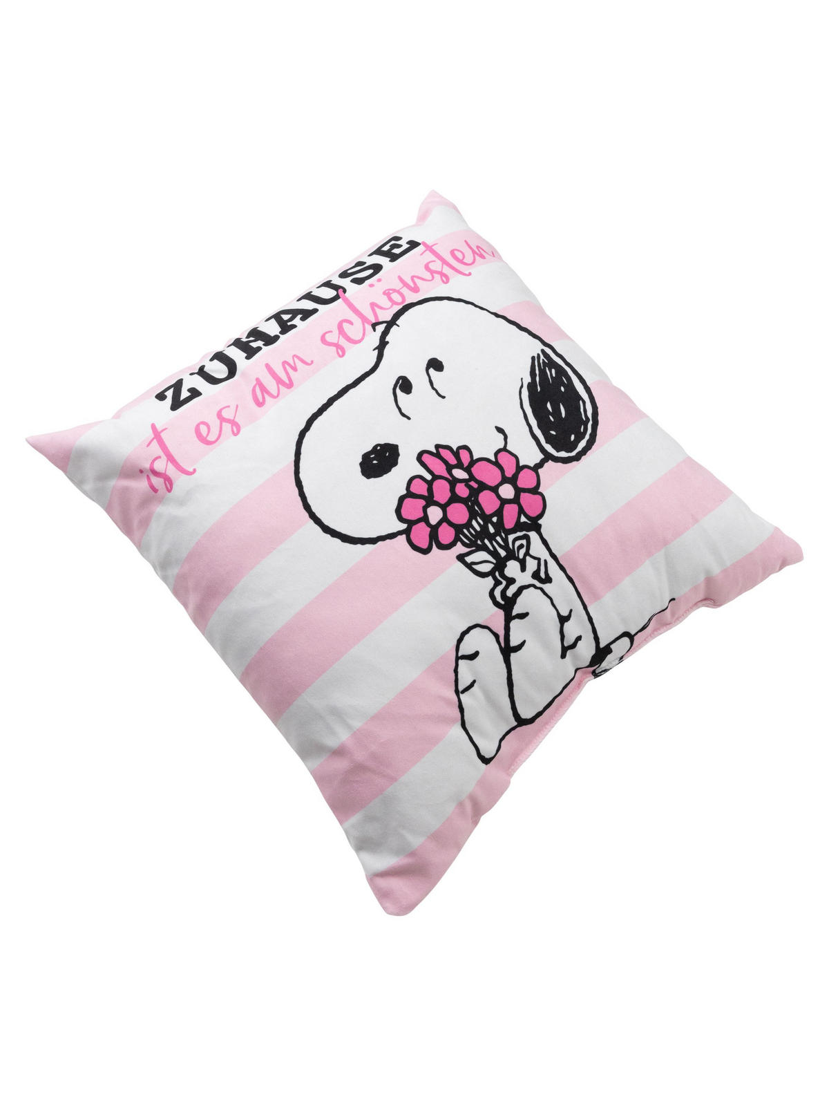 ZIERKISSEN The Peanuts Snoopy Rosa Weiß 40 x 40 cm - Rosa, Textil (40/40cm) - United Labels