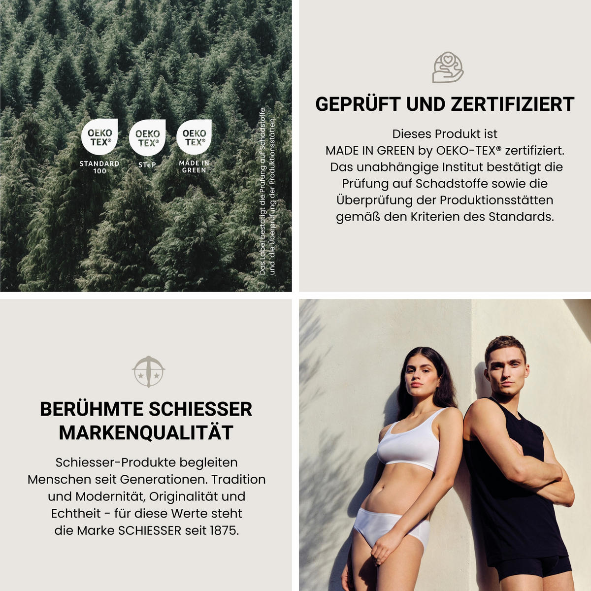 BETTWÄSCHESET Molly - Musselin - 2-teilig - 135 x 200 cm - Hellgrau - Hellgrau, Textil (135/200cm) - SCHIESSER