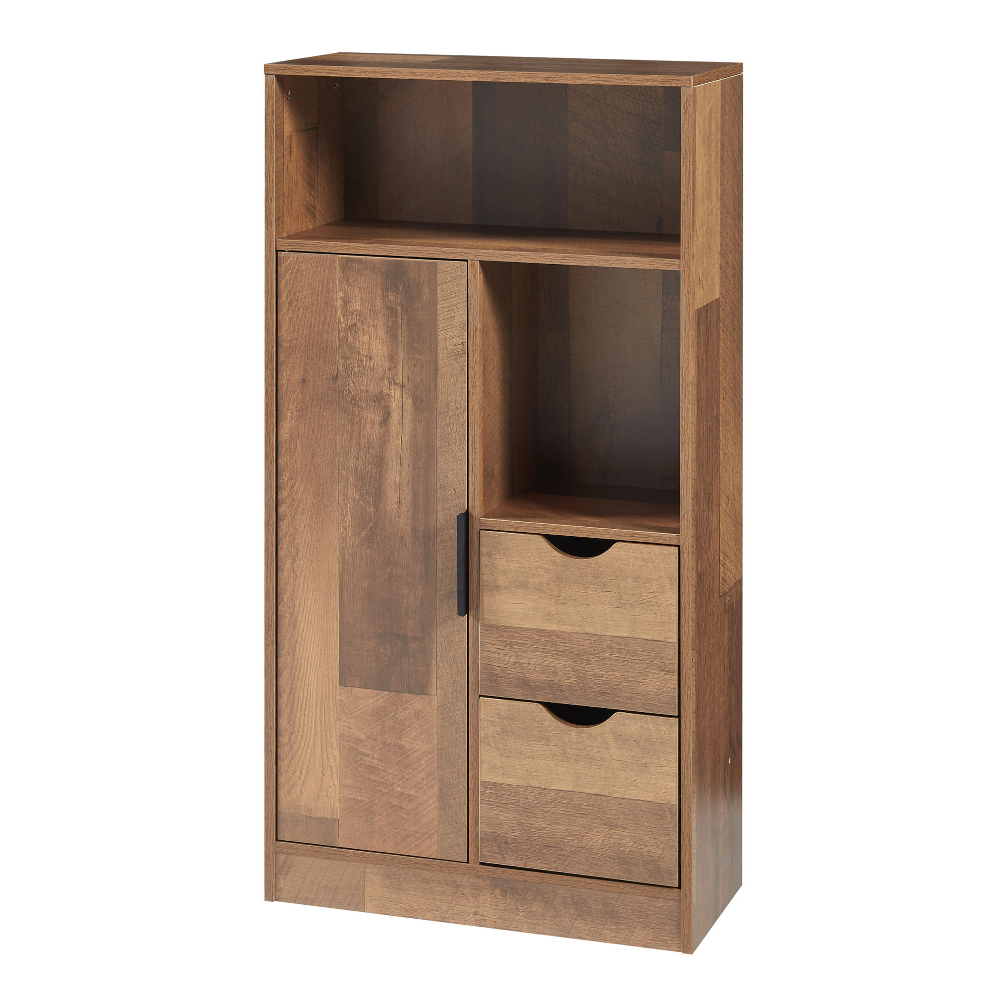 BADEZIMMERSCHRANK Namsskogan - Walnussfarben/Schwarz, Holzwerkstoff/Metall (50/100/25cm) - [en.casa]