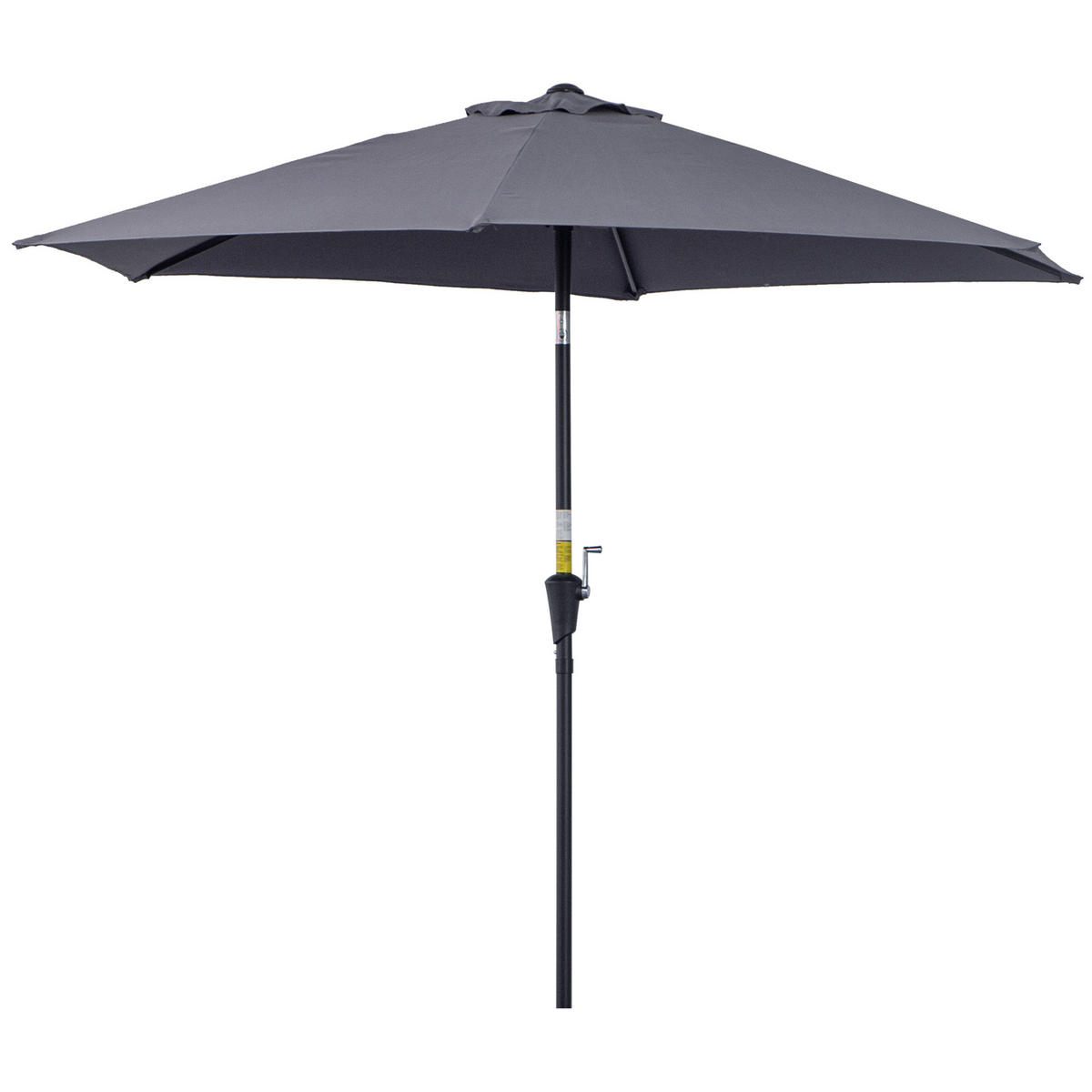 SONNENSCHIRM DE-11415 neigbar, mit Kurbel, Aluminium Grau - Grau, Metall (260/260cm) - ComfortXL