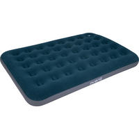 LUFTBETT Luftmatratze Camping 2 Personen 191x137x22cm aufblasbar mit Fußpumpe - Blau, Kunststoff (137/191cm) - Avenli