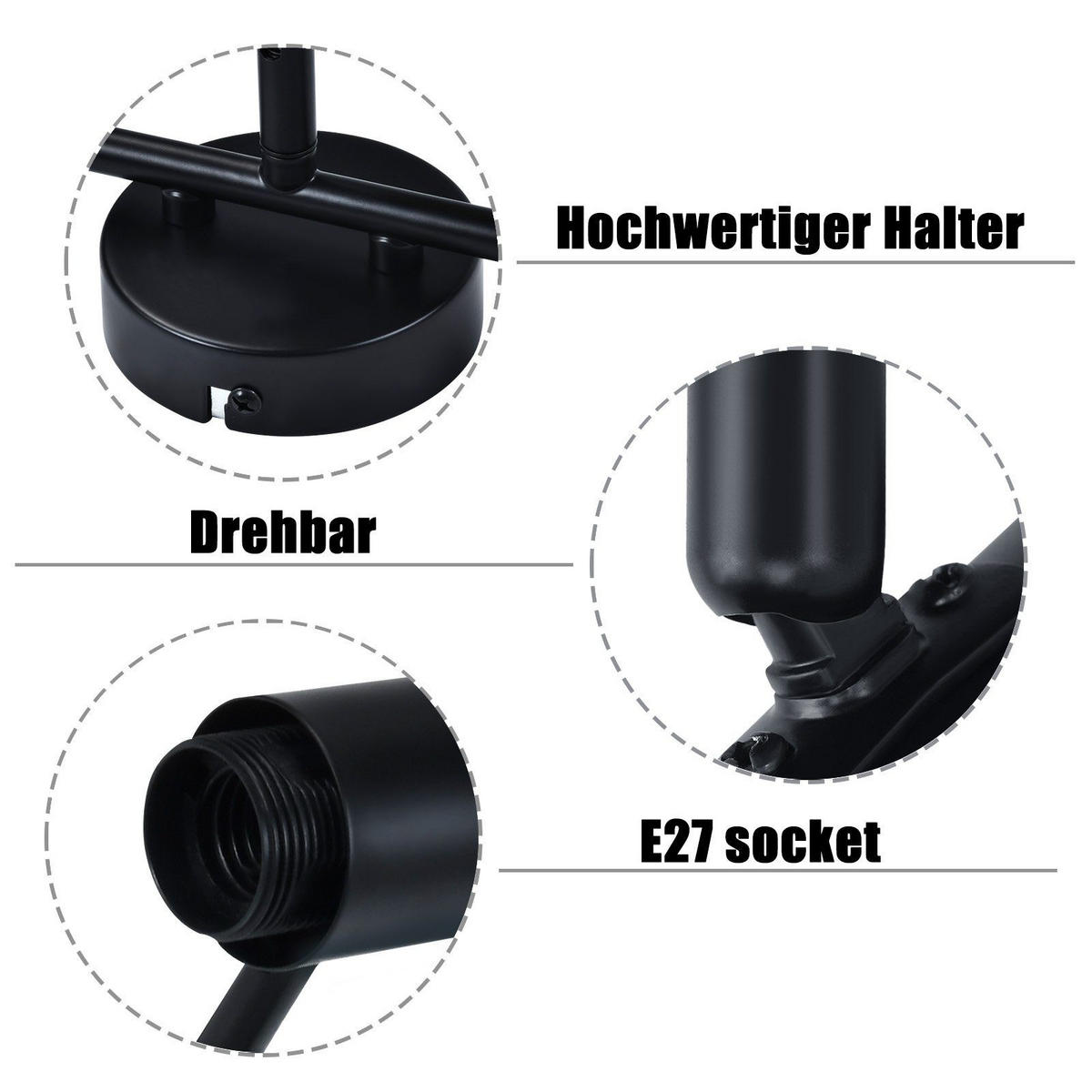 DECKENLEUCHTE Käfig 3-flammig 48/16/21 cm - Schwarz, Metall (48/16/21cm) - Nettlife