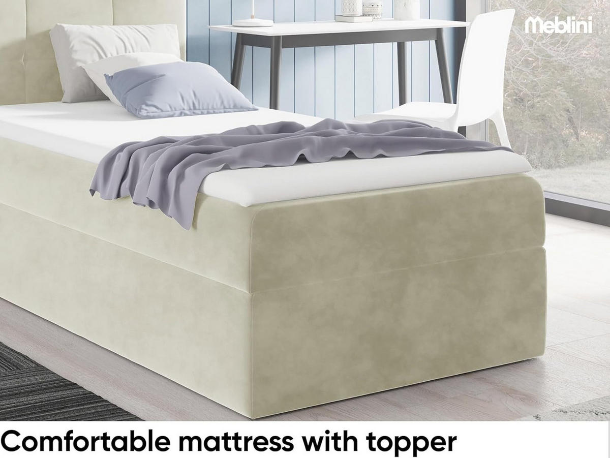 KINDERBETT MINO 2 - Creme, Holzwerkstoff (84/208cm) - Meblini