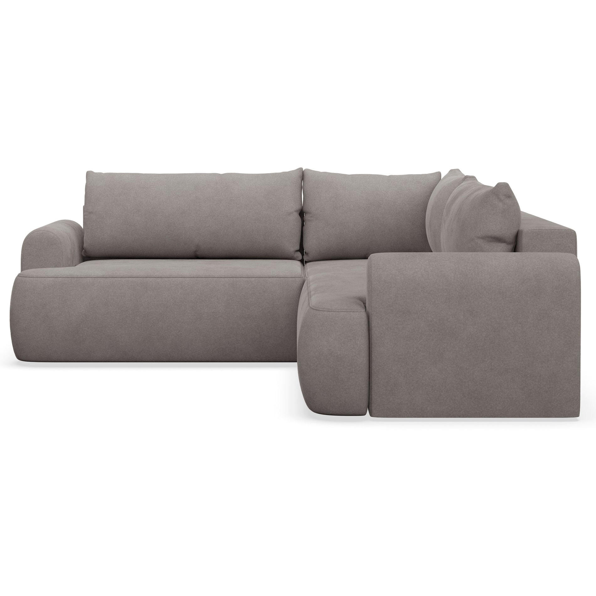 ROHOVÁ POHOVKA Ovo Šedohnedý velúr univerzálny s úložným priestorom - čierna/sivohnedá, textil/plast (245/245cm) - Selsey