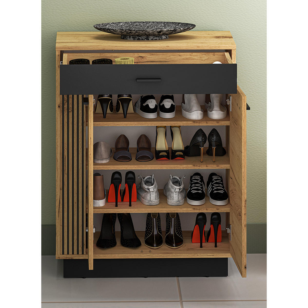 KOMMODE Vinica-131 - Braun, Holzwerkstoff (70/91/34cm) - Lomado