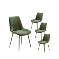 ESSZIMMERSTUHL Niro Grün 50 cm x 86 cm 4er-Set - Grün, Textil (50/86/58cm) - Klast Home