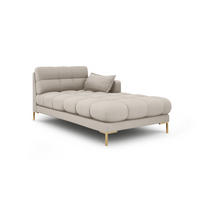 CHAISELONGUE rechts Mamaia aus strukturiertem Stoff beige - Beige, Textil (102/75/185cm) - Micadoni