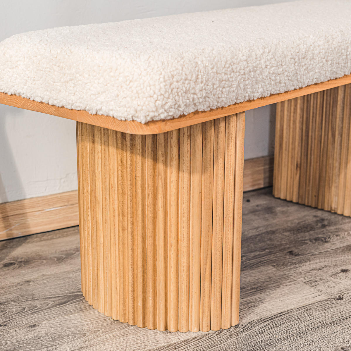 SITZBANK Holz Weiß - Weiß, Holz (100/46/35cm) - Nordlys