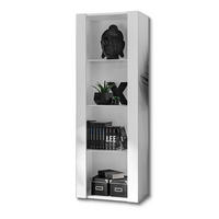 VITRINE TIVOLI, Weiß + Weiß - Weiß, Glas/Holzwerkstoff (55/159/35cm) - Komodee