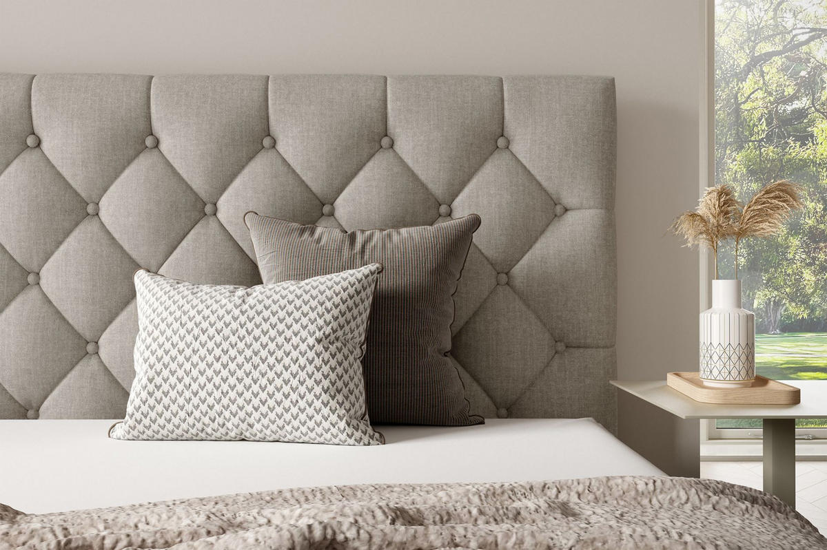 POLSTERBETT Aurevia Beige Samtbezug 160x200 cm - Beige, Textil (160/200cm) - Selsey