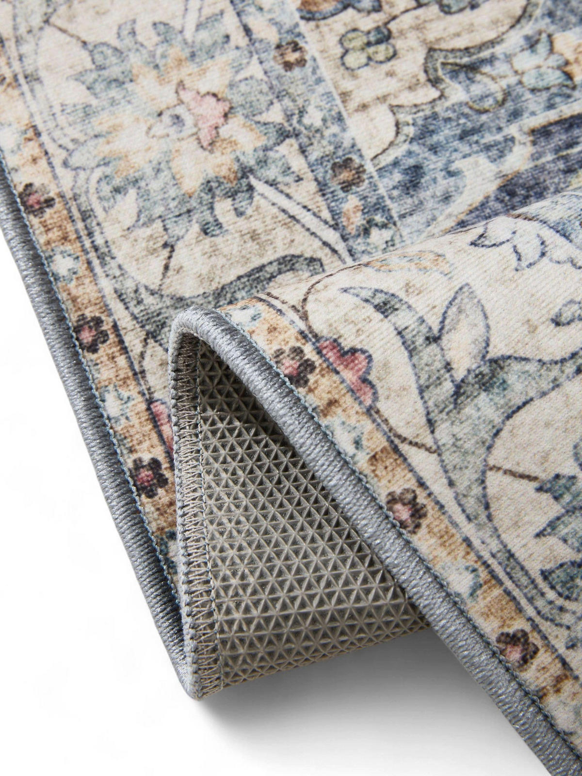 VINTAGE-LÄUFER George waschbar 80x240 cm - Blau, Kunststoff (80/240cm) - benuta