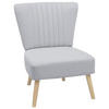 SESSEL Polsterbezug Grau Vaasa - Grau, Holz/Textil (61/85/60cm) - Beliani