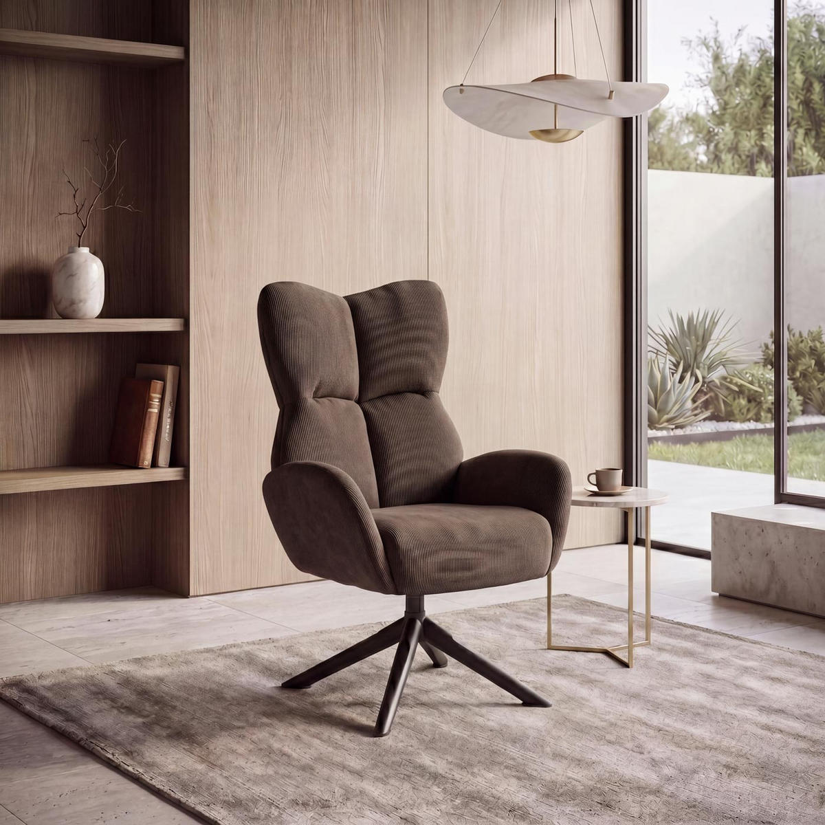 LOUNGESESSEL Dunkelbraun - Dunkelbraun, Textil (72/106/71cm) - MCW