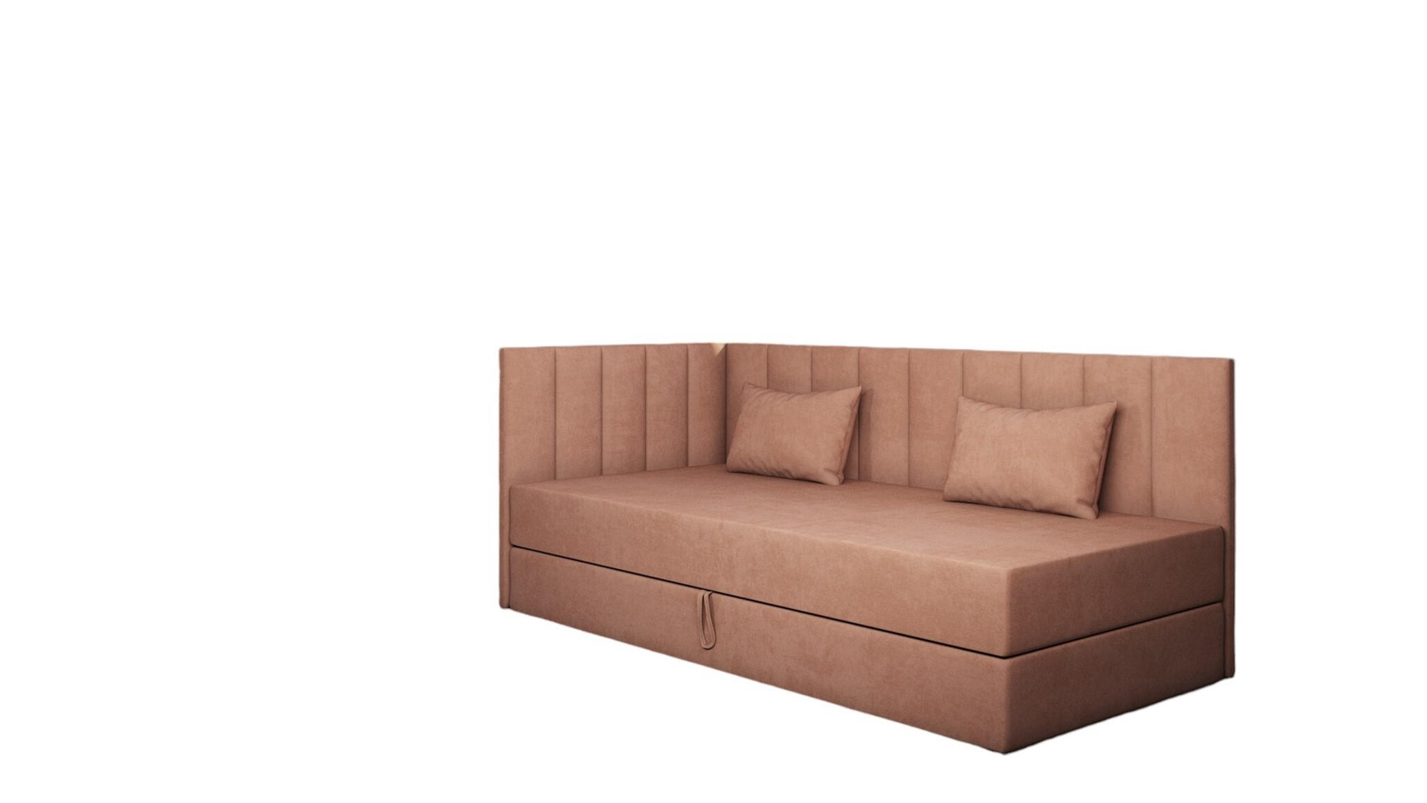 SOFA Thelma In Opera - Hellrosa, Holzwerkstoff/Textil (207/90/97cm) - Fun Möbel