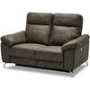 ZWEISITZER-SOFA Mikrofaser Braun (Taupe) - Braun, Leder/Metall (162/101/96cm) - Furnhouse