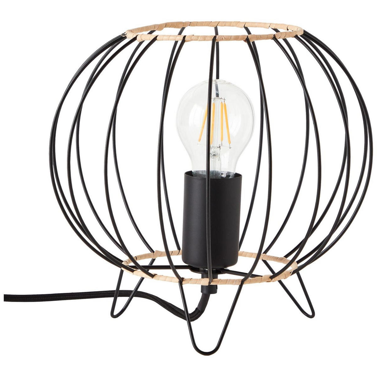 TISCHLEUCHTE Silemia 93086/76 - Schwarz, Metall (24/24/22.5cm) - Brilliant