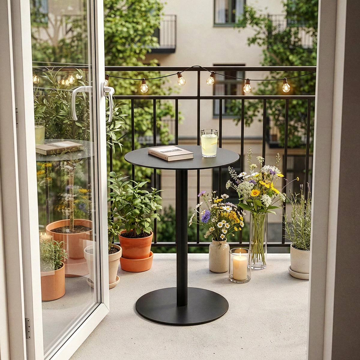 Schwarz, Metall (40/40/50cm) - [en.casa]