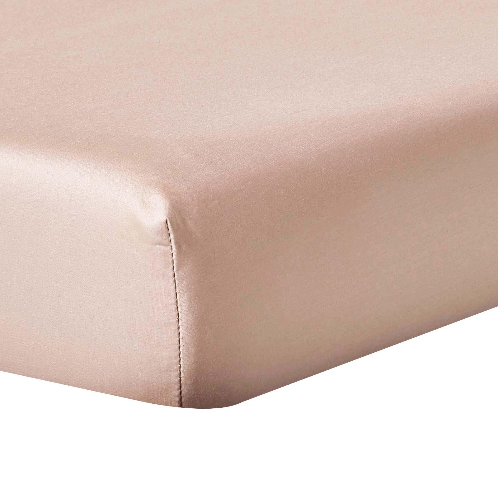 SPANNBETTLAKEN, Ägyptische Baumwolle, Fadendichte 1000 - Beige, Textil (180/200cm) - Homescapes