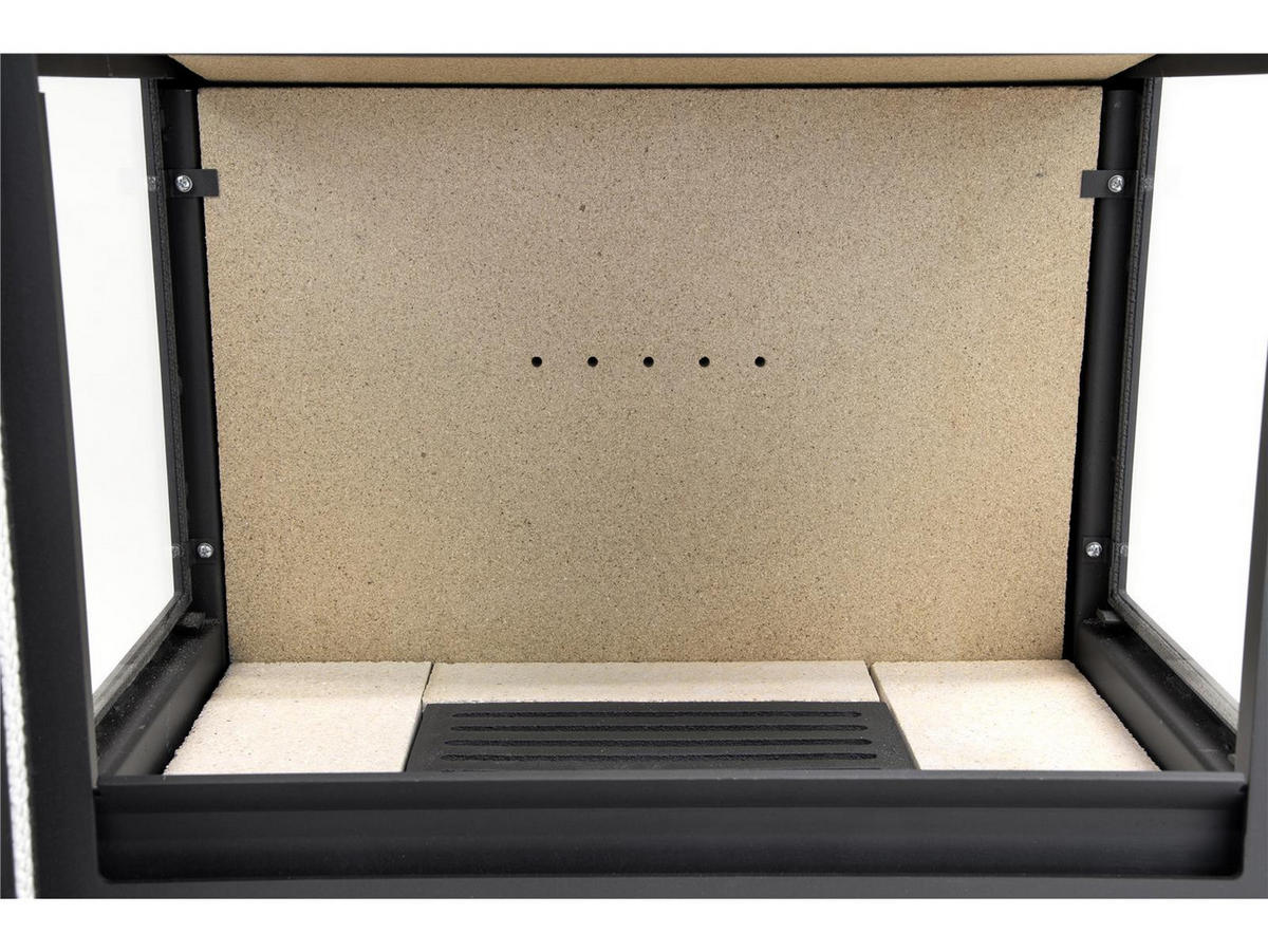 KAMINOFEN Modena Vision Stahl schwarz 9,76 kW Ofen - Schwarz, Kunststoff (80/175/120cm) - Conforto