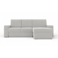 ECKSOFA TOCO L 240x145 cm in Boucle Hellgrau rechts - Anthrazit, Holz/Holzwerkstoff (240/145cm) - Deine Möbel 24