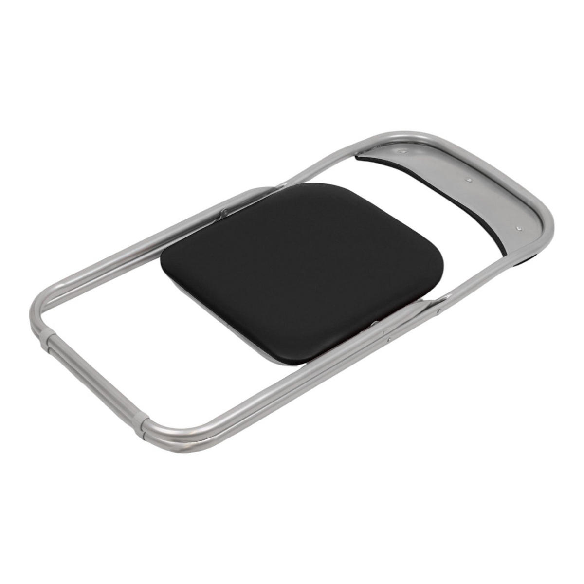 KLAPPSTUHL 2er Set in Metall Schwarz 47x43h79.5 - Grau, Metall (43/79.5/47cm) - DMORA