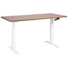 SCHREIBTISCH braunweiß 160/72 cm manuell höhenverstellbar Destin III - Dunkelbraun/Weiß, Holz (72/160/74cm) - Beliani