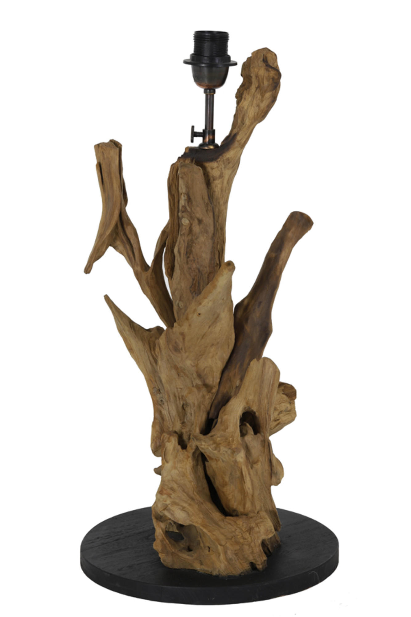 LAMPENFUSS Arbanasi Braun Ø30/63 cm - Braun, Holz (30/30/63cm) - Light & Living