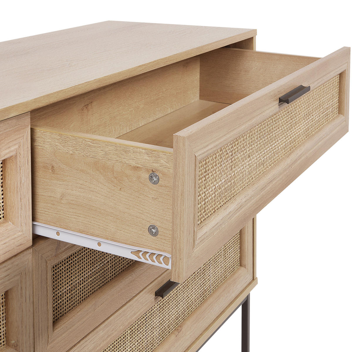 KOMODA s 6 zásuvkami Světle hnědá Pasco - hnědá, kompozitní dřevo (120/77/40cm) - Beliani
