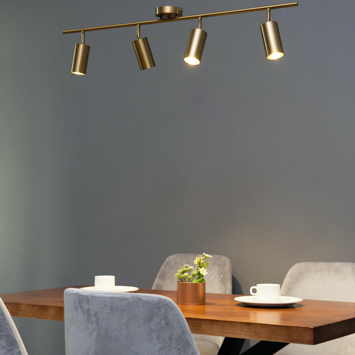 DECKENLEUCHTE Estrid, Gold / Messing, 20cm - Goldfarben, Metall (20/100/20cm) - KOSILUM