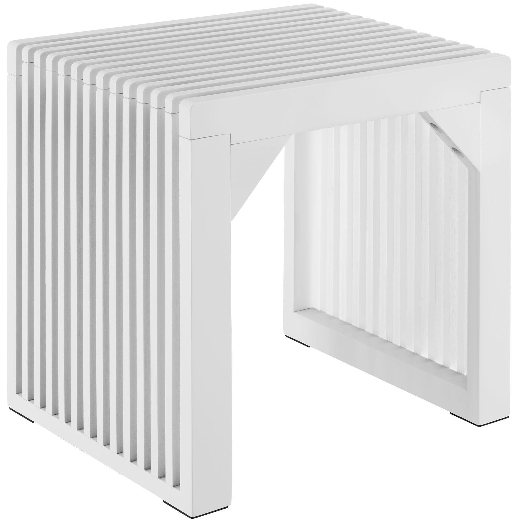 tectake Hocker Weiß 45x43x35 cm