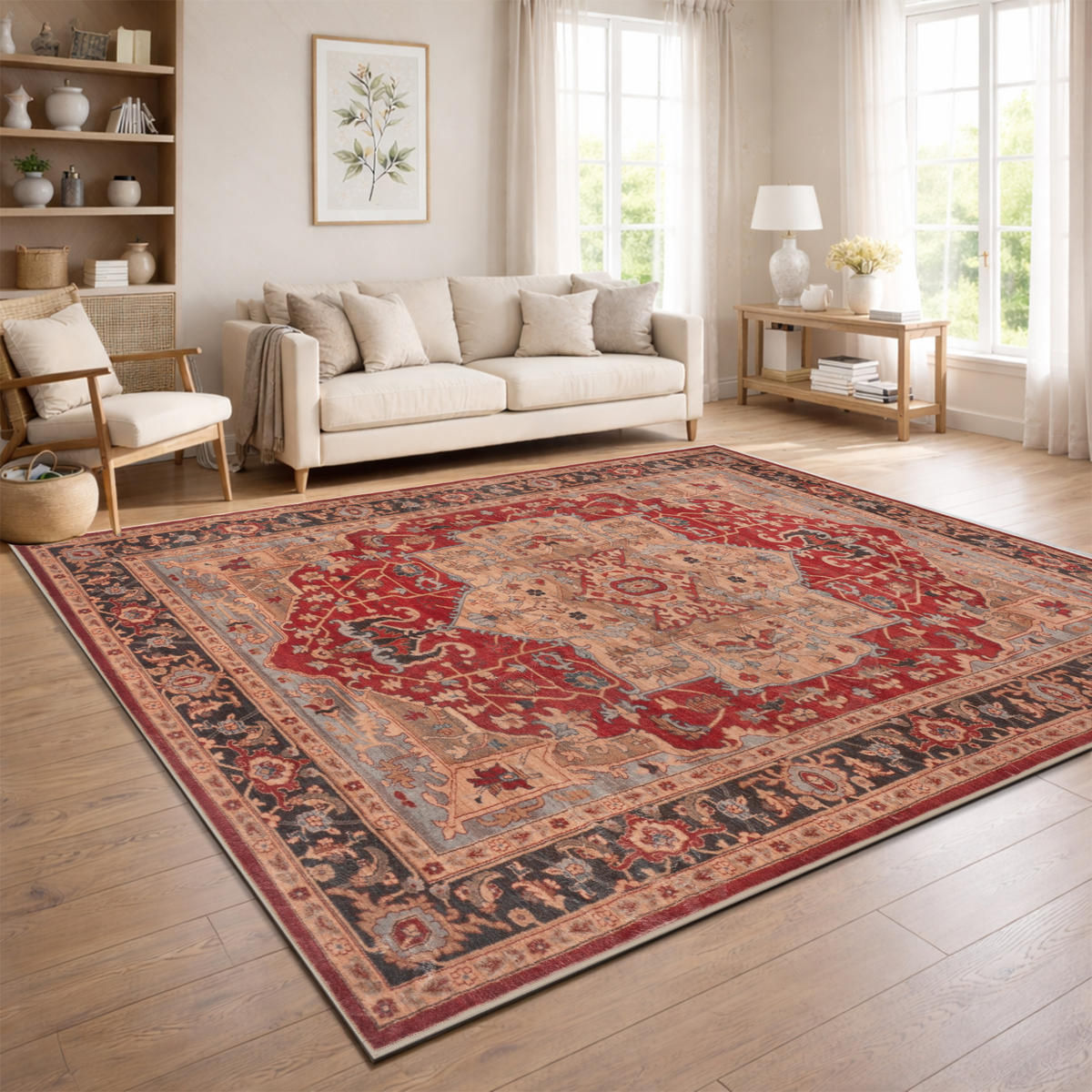 KURZFLORTEPPICH 120/160 cm Semer 423 - Rot, Textil (120/160cm) - Paco Home